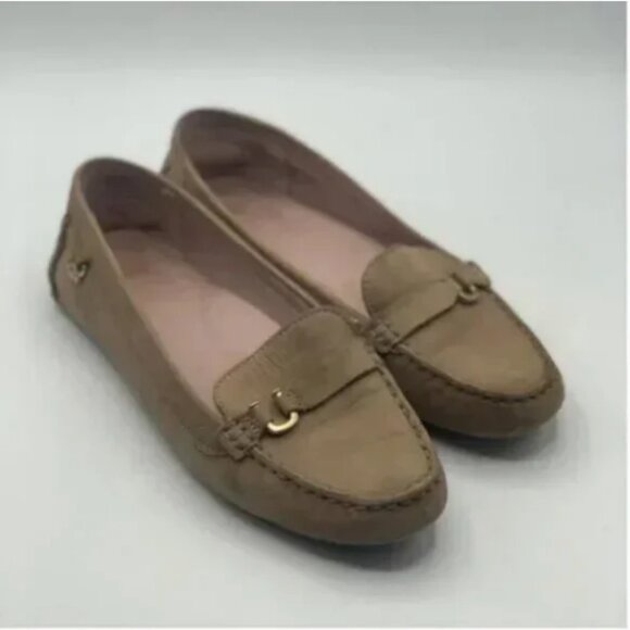 UGG Callen Suede Driving Loafer Tan Size 8.5 - Picture 1 of 9